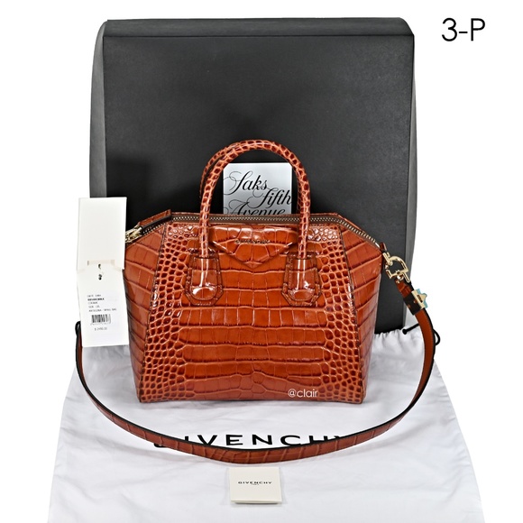 Givenchy Small Antigona Croc Effected Leather Bag - Picture 5 of 8